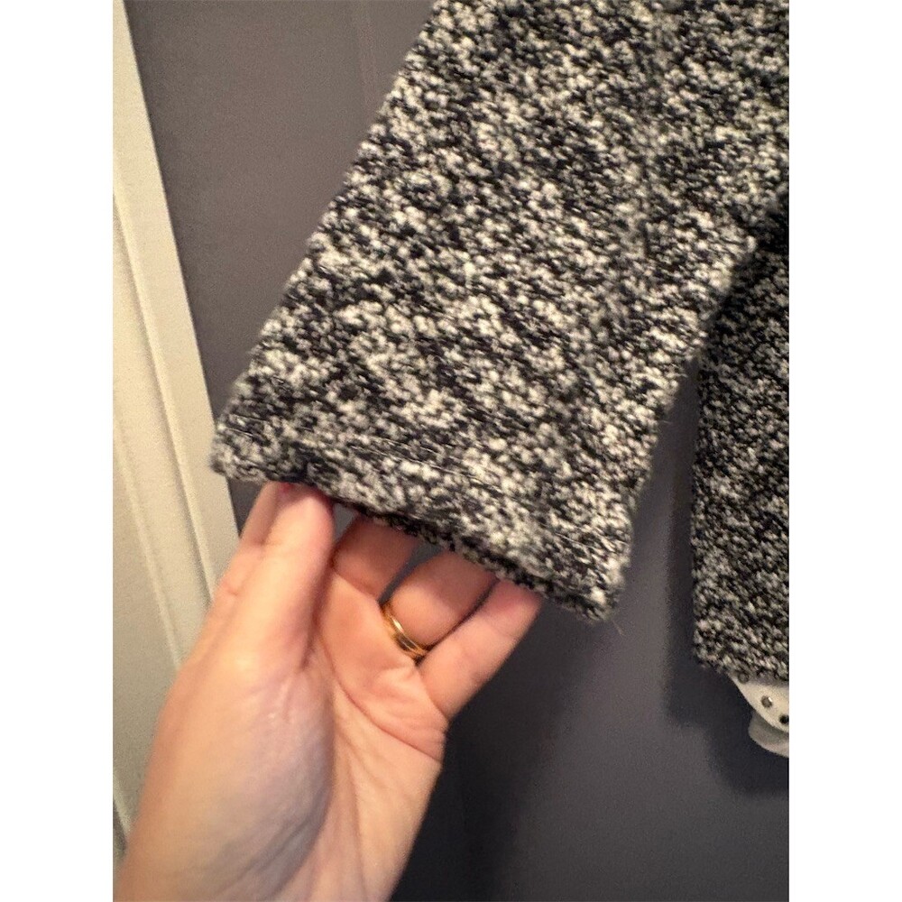 3/$15 Style & Co Sweater Womens Size L Black White Marled Knit Tunic Stud Trim - Picture 2 of 7